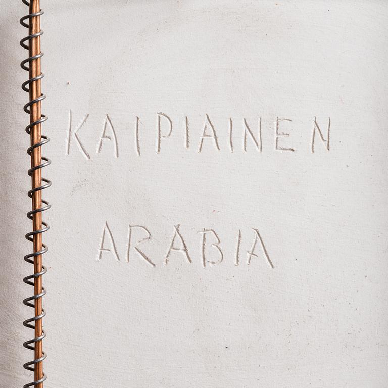 Birger Kaipiainen, a decorative ceramic plate signed Kaipiainen Arabia.