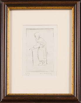 Ina Colliander, etching, signed and dated -61, numbered 5/12.