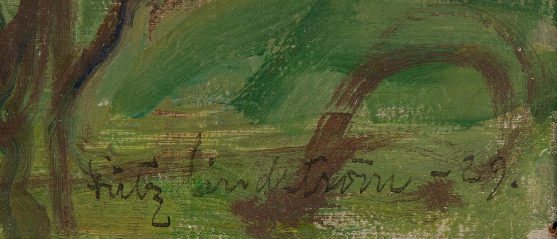 Fritz Lindström, oil on board, signed and dated -29.