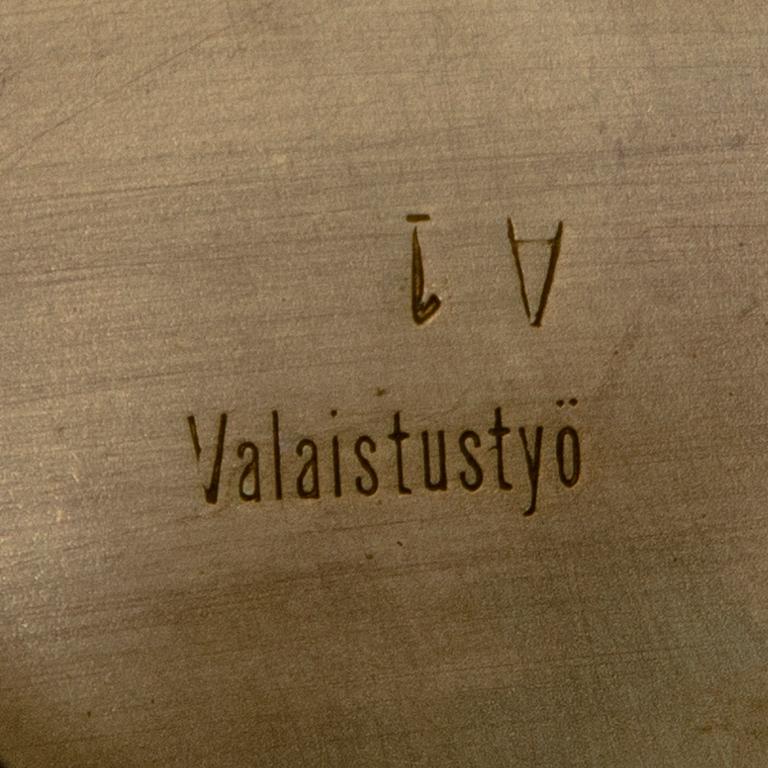 ALVAR AALTO, KATTOVALAISIN. Malli A1. Valmistanut Valaistustyö. 1950-luvun puoliväli.