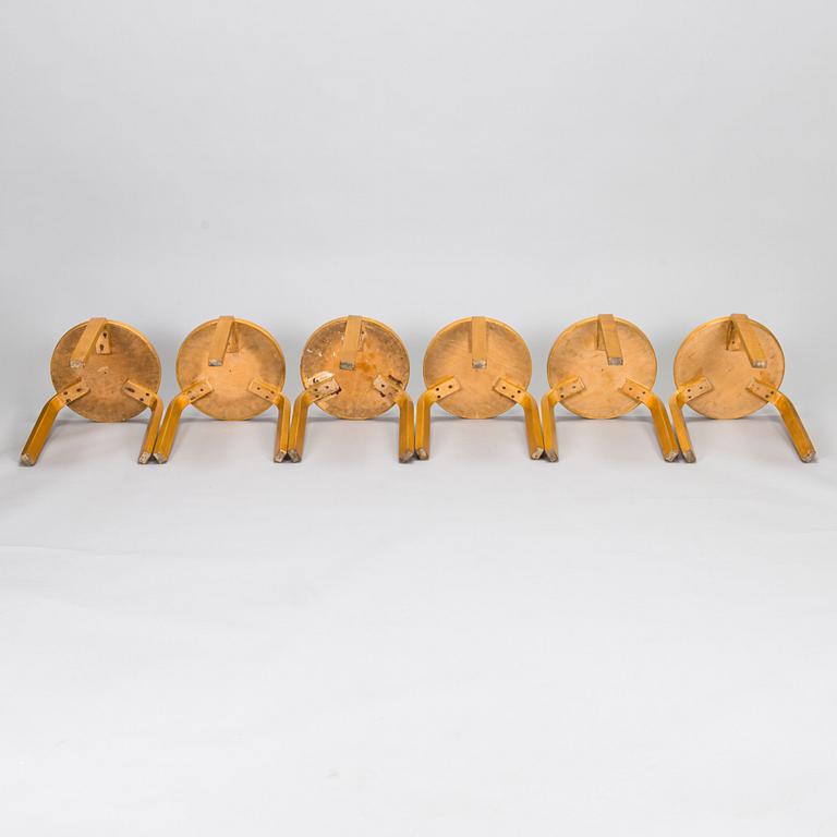 Alvar Aalto, a 1950's '82' table and six '66' stools for O.Y. Huonekalu-ja Rakennustyötehdas A.B.