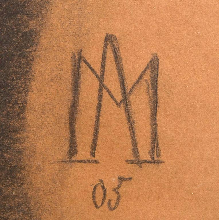 Michael Ancher, a signed and dated charcoal/chalk drawing.