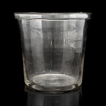 A glass bucket, 19th century.