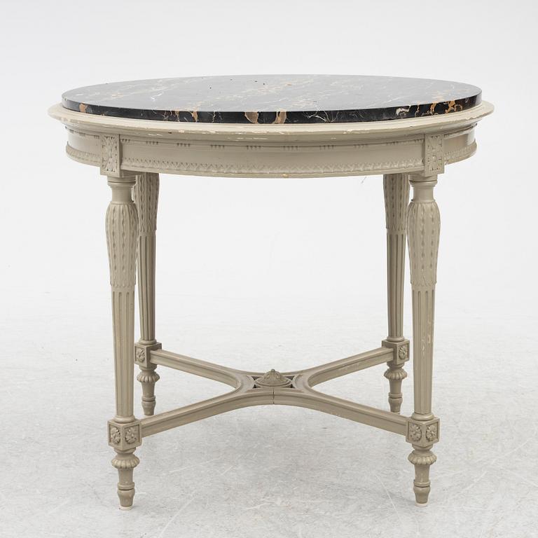 Salongsmöbel, 6 delar, gustaviansk stil, 1900-tal.