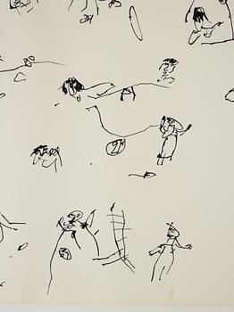 JAN VOSS, drawing, signed.