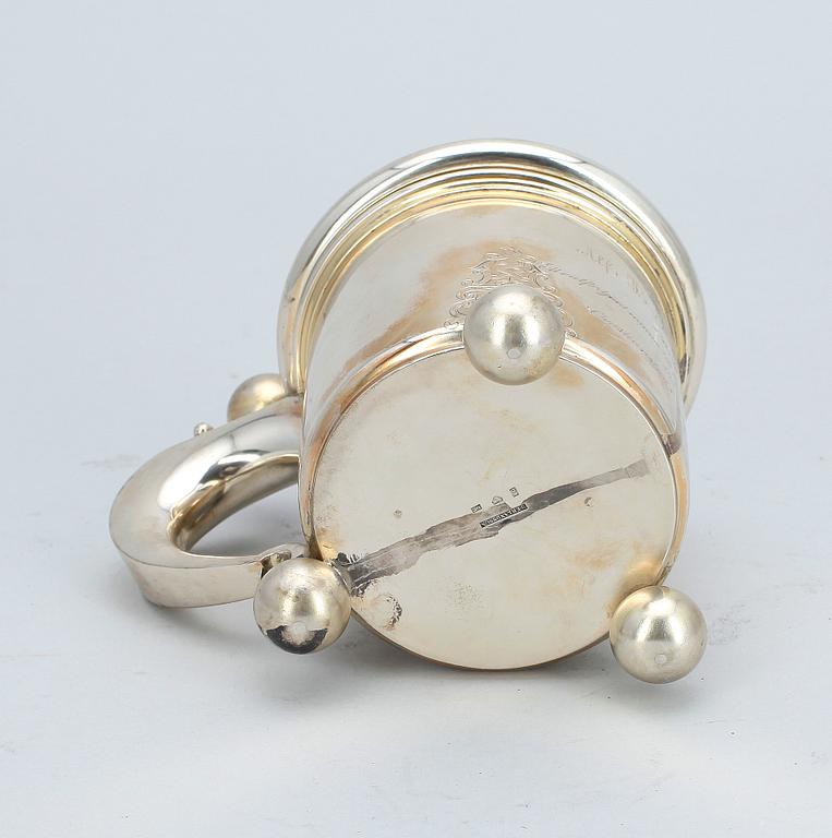 DRYCKESBÄGARE, silver, barockstil, B. Erlandsson, Kristianstad, 1906, vikt ca 362 g.