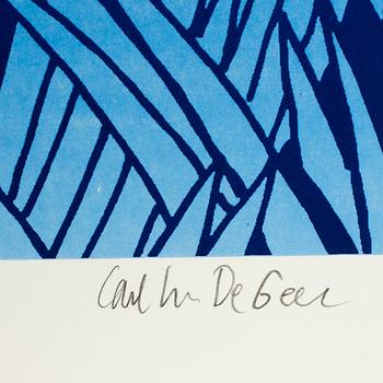 Carl Johan De Geer, lithograph in colours, signed 4/150.