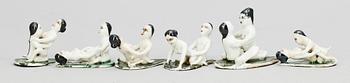 FIGURINER, 6 st. Porslin, Kina, 1900-talets början.