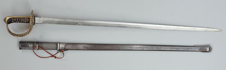 SABEL, för manskap i kavalleriet, m/1893, E Svalling, Eskilstuna, märkt No 9, K1.