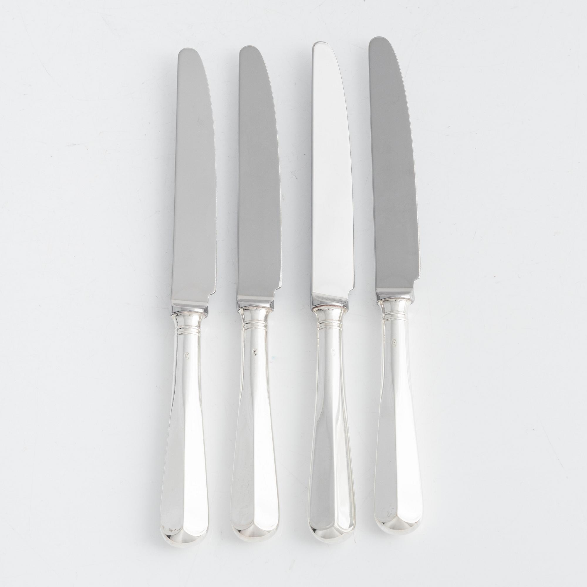 Bordsknivar, 24 st, sterlingsilver, Sheffield, England 2005.