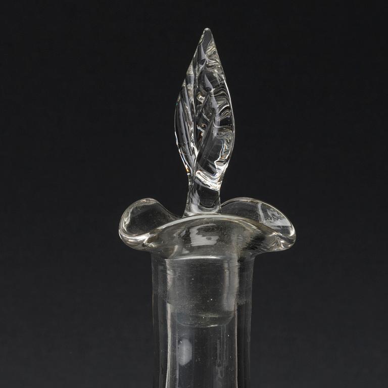 Two decanters by Edward Hald and Gabriel Burmeister, Orrefors & Målerås 1920s.