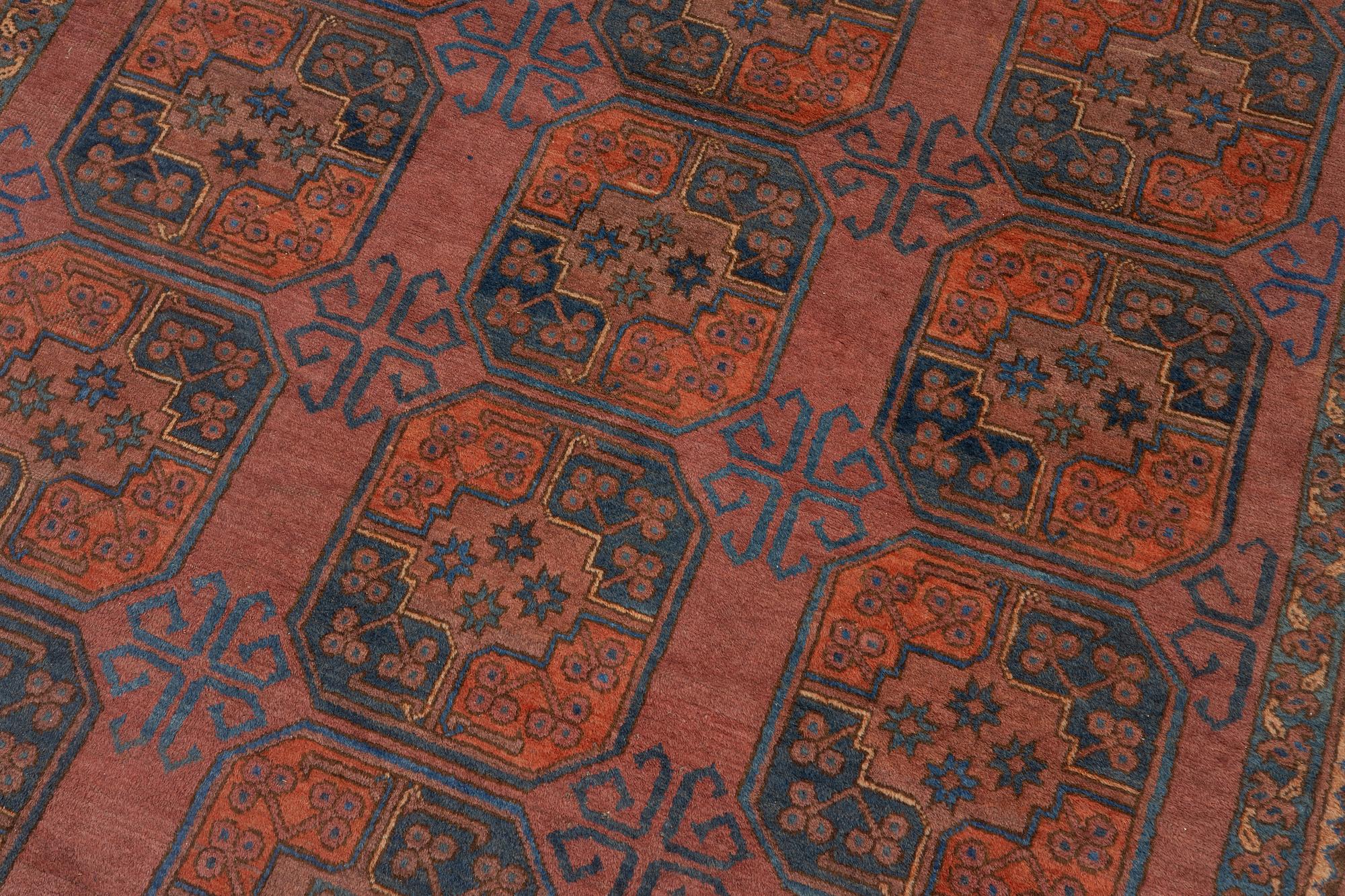 An antique Ersari, c. 237 (+7cm flat weave) x 158 cm.