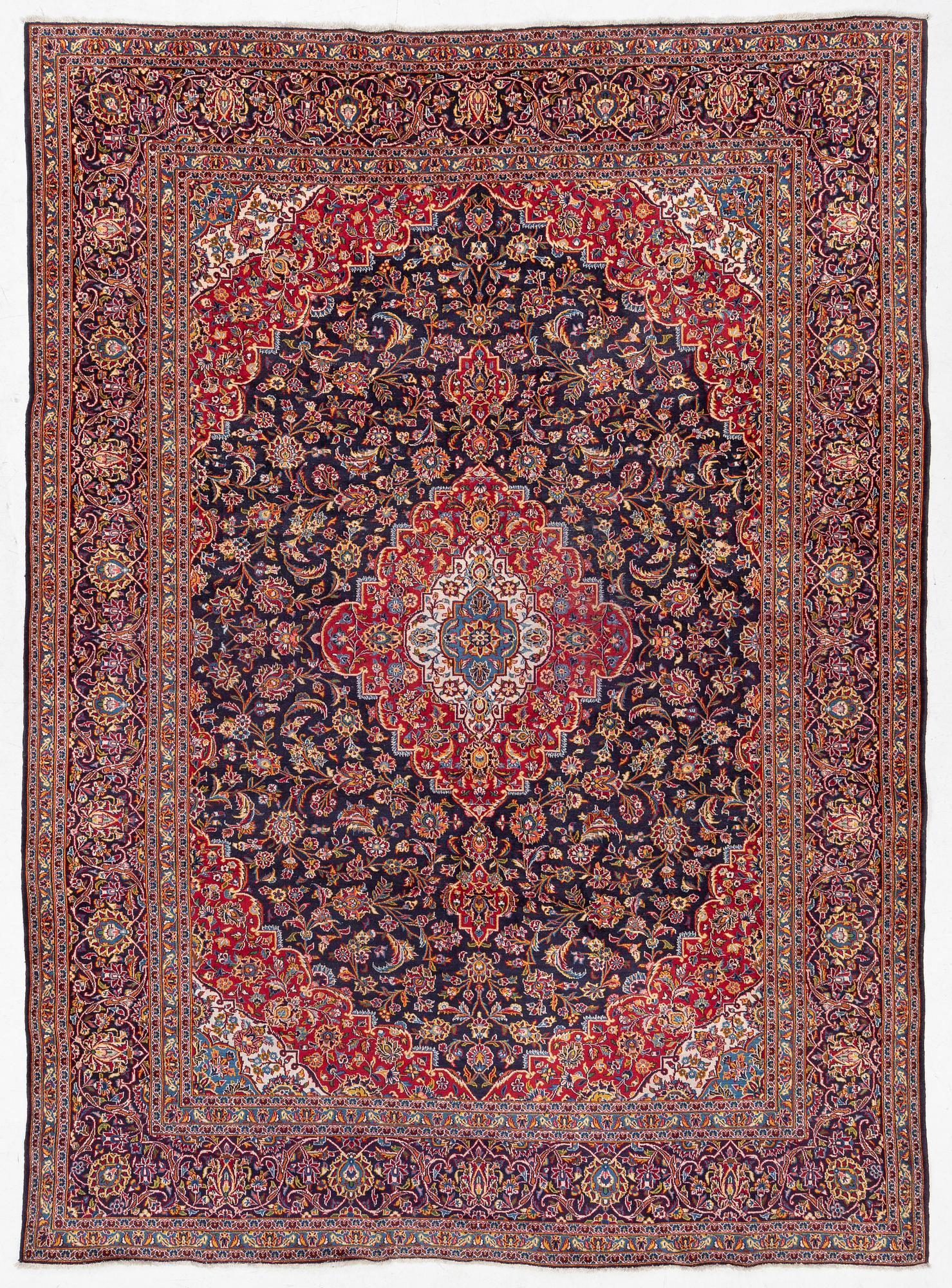 Carpet, Keshan, approx. 400 x 295 cm.