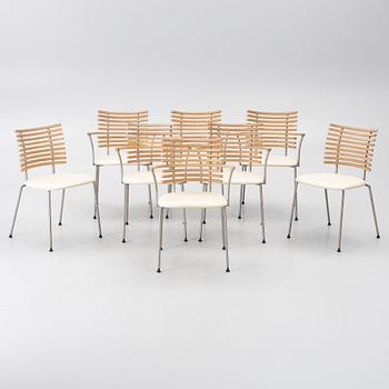 Henrik Lehm, 6 armchairs + 2 chairs, "Tiger", Naver Collection, Denmark.