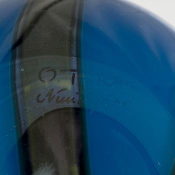 Oiva Toikka, a glass bird, Bulrush Curlew (Taivaanvuohi) 2004–2008, signed O. Toikka Nuutajärvi.