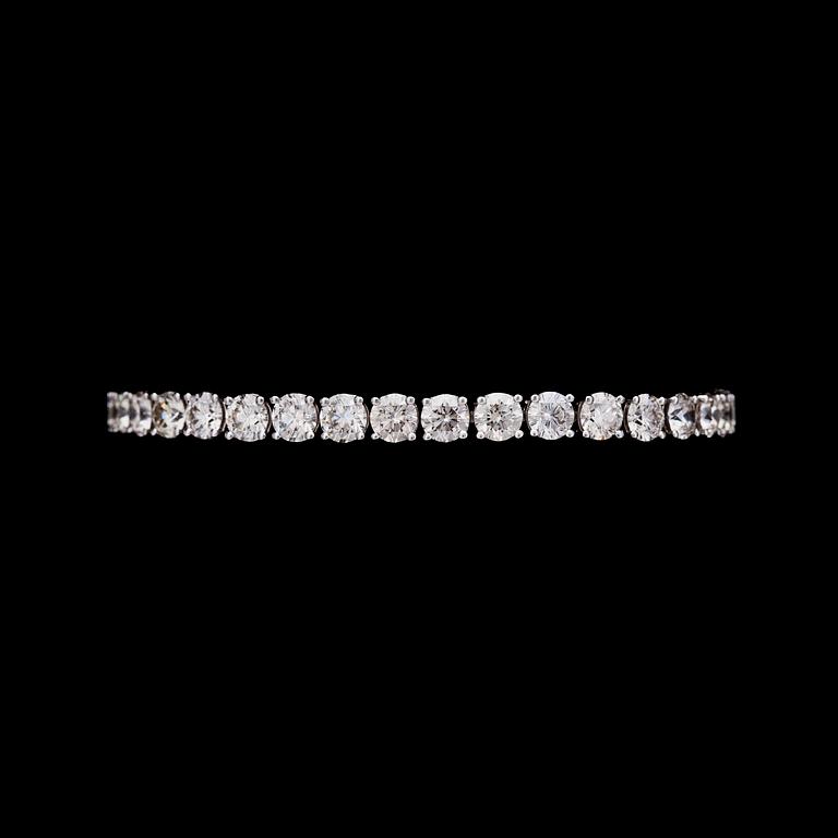 A brilliant cut diamond bracelet, tot. 14.66 cts.