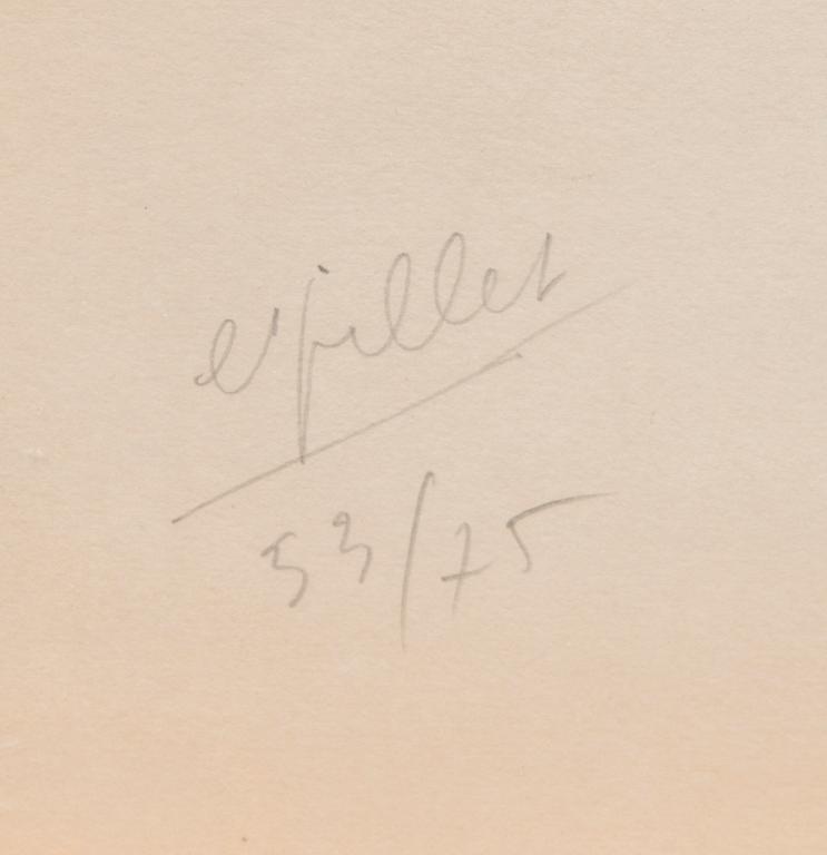 EDGARD PILLET, serigrafi, signerad och numrerad 53/75.
