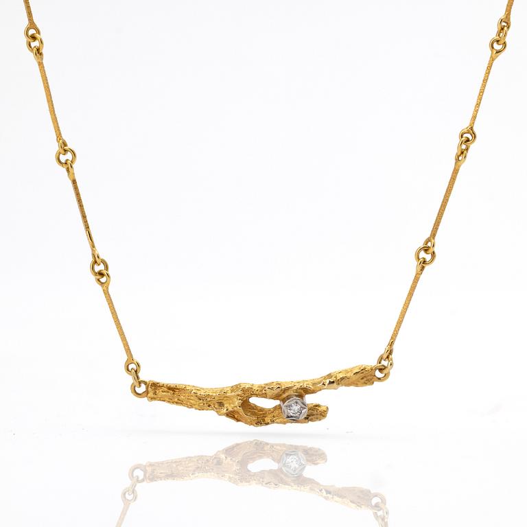 Björn Weckström, Collier, "Diamantknopp", 18K guld, diamant, Lapponia.
