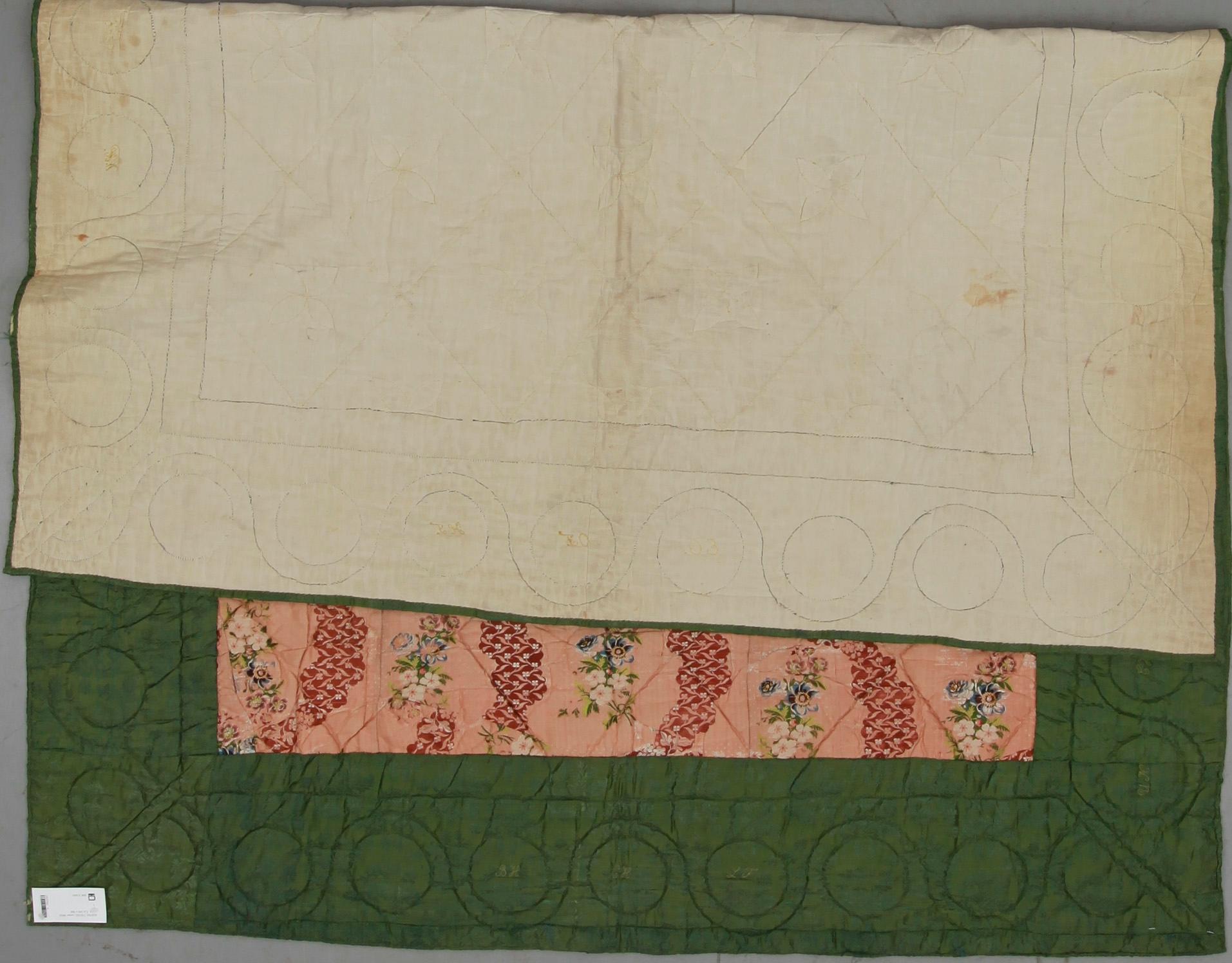 TÄCKE, omkring år 1800, siden. Ca 219 x 168.