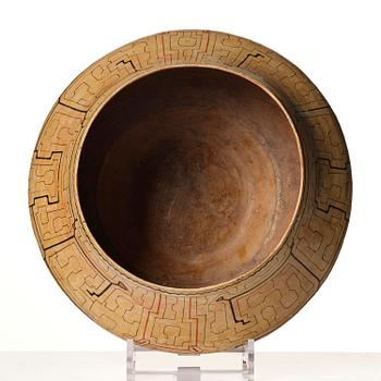 Skål, keramik. Sydamerica, Shipibo-folket, Peru, 1900-tal.