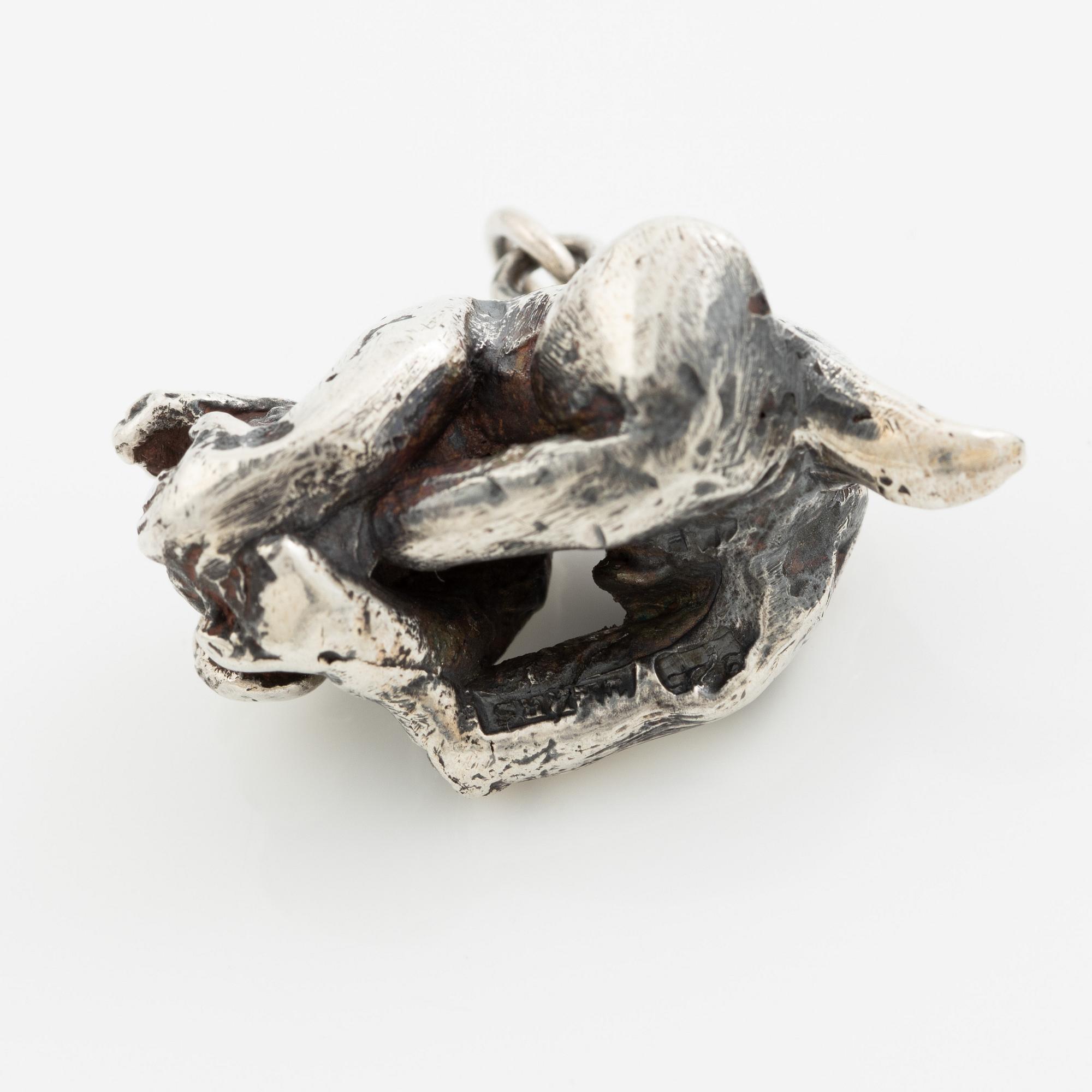 PA Lundahl-Terrs, figurines/pendants, eleven pieces, silver, in the form of animals.