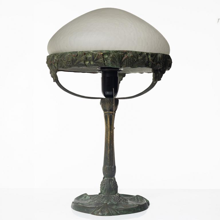 Table lamp, Jugend, Böhlmarks, 1907-24.