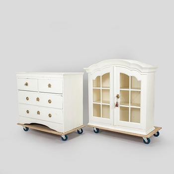 A Swedish Rococo cupboard, 18th century.