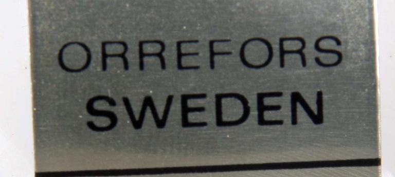 BORDSLAMPOR, 2 st, glas, Orrefors.