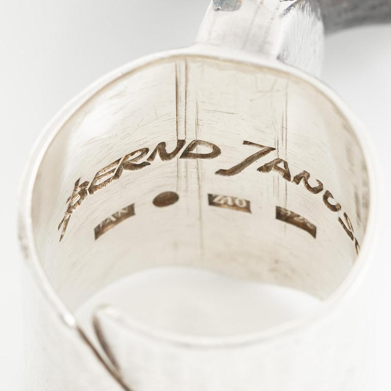 Bernd Janusch, a ring, silver, Stockholm 1998.