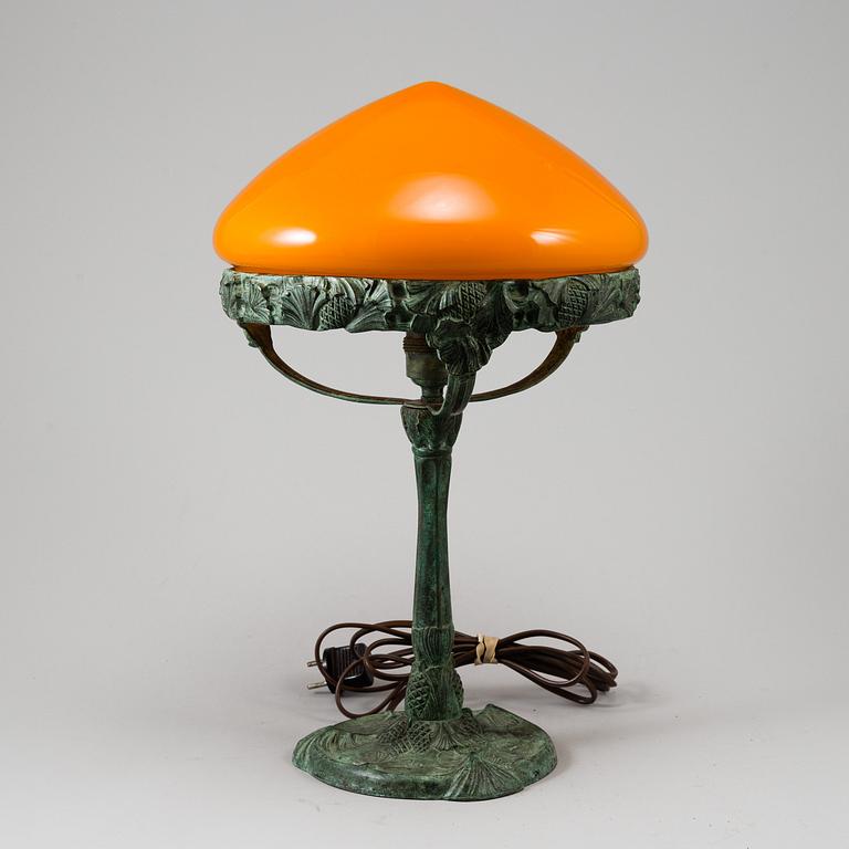 A bronze table light from Böhlmarks, 1907-24.