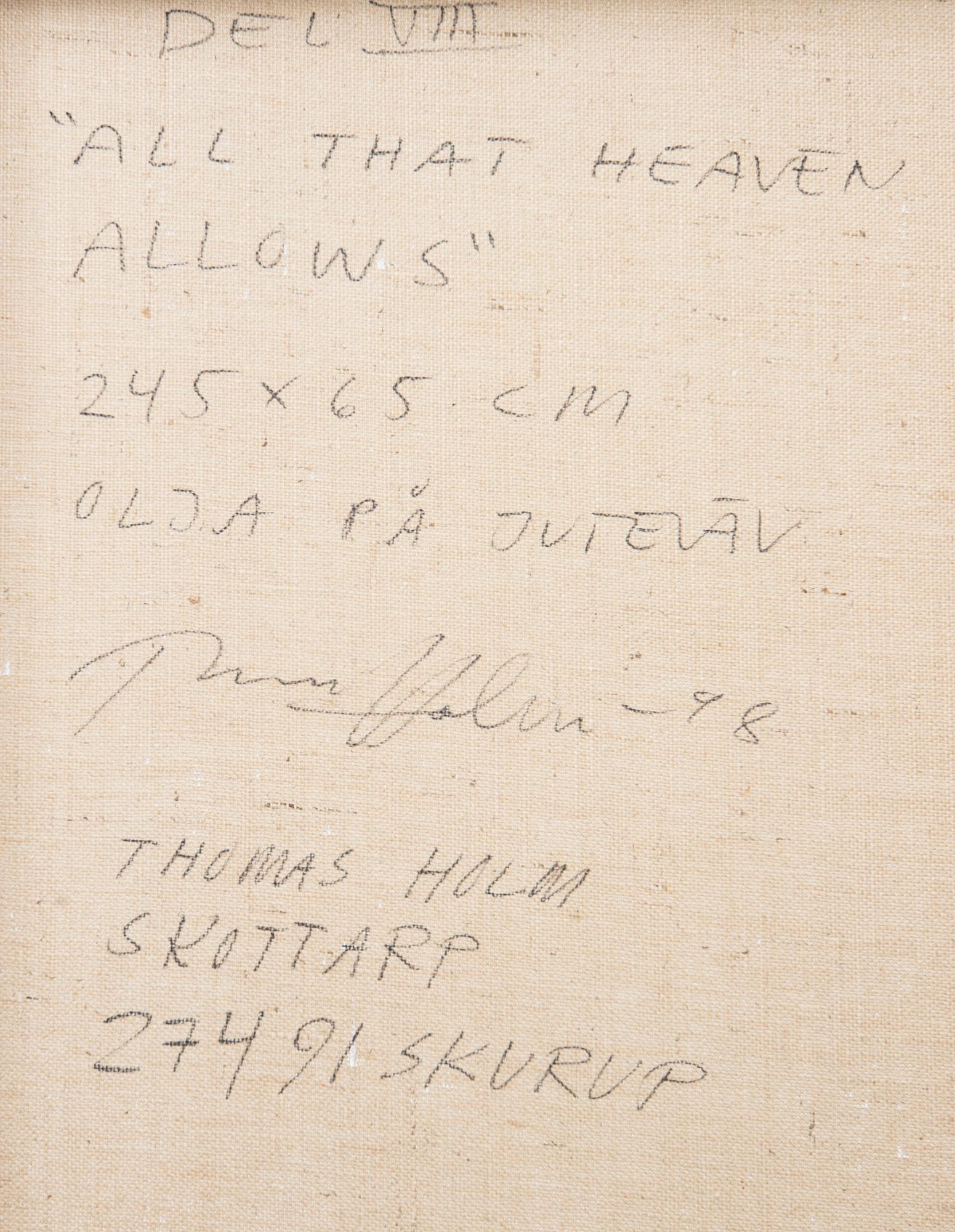 Thomas Holm, "All that heaven allows".