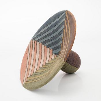 Inkeri Leivo, skål på fot, keramik, signerad Inkeri Leivo Arabia.