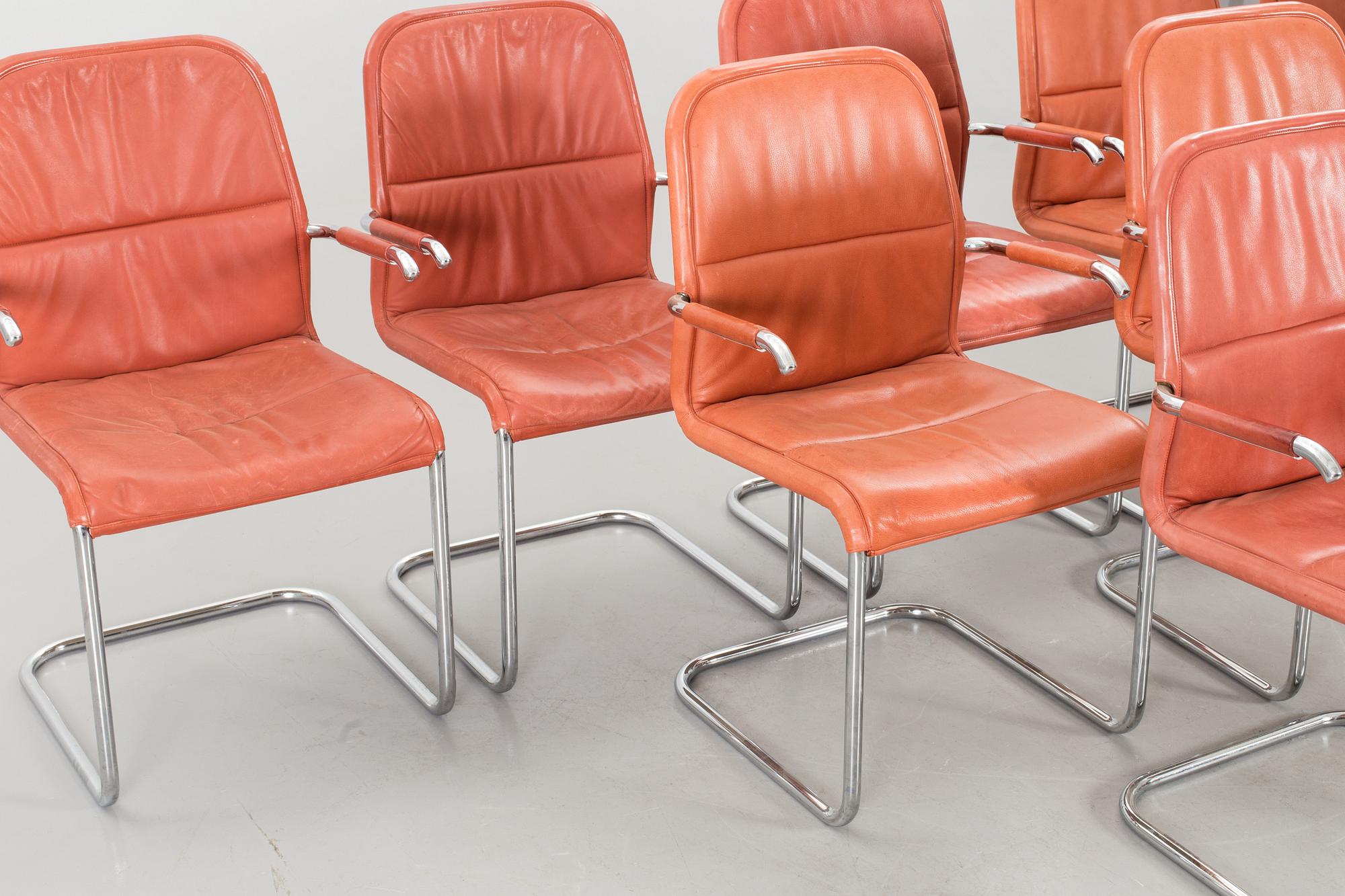 Kenneth Bergendahl. Eight "Cicero" Dux armchairs.