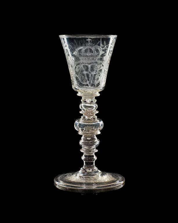 POKAL, glas. Kungsholms glasbruk, 1700-tal.