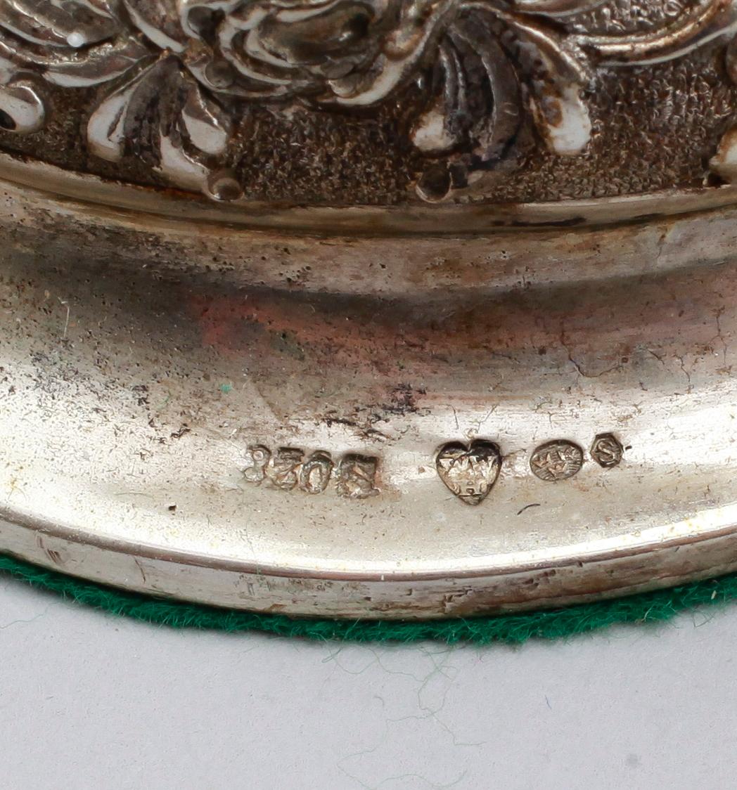 LJUSSTAKAR, 1 par, silver 830, 1900-talets första hälft.