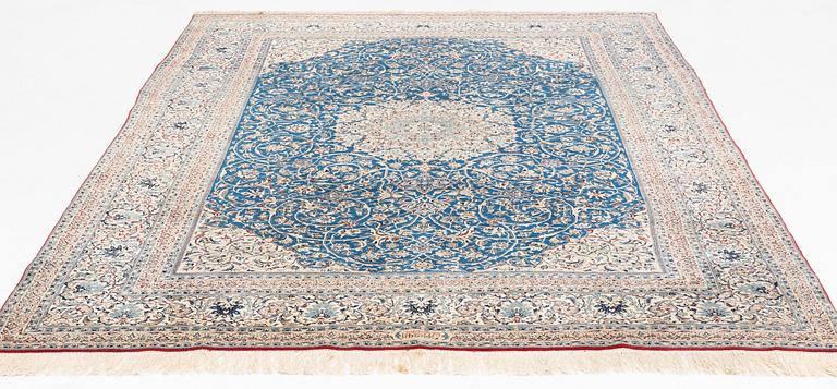 A semi-antique Nain Tusheshk, signed, ca 324 x 223 cm.
