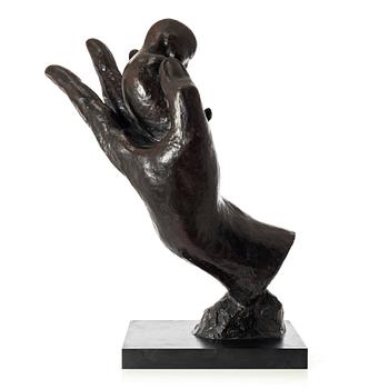 Gudmar Olovson, sculpture. Signed. Bronze, total height 87 cm, length 67 cm.