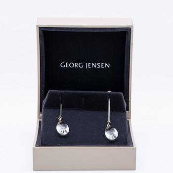 Georg Jensen silver and rock crystal, design Torun Bülow-Hübe, original case, height approx 6 cm.