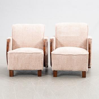 Armchairs, a pair, Art Deco, first half of the 20th century.
