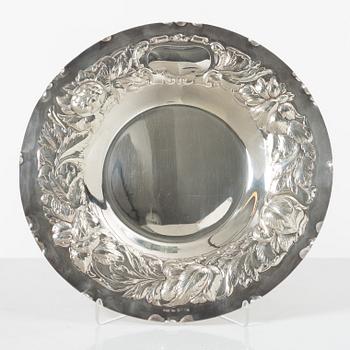 A Swedish silver plate, mark of Guldsmedsaktuebolaget, Stockholm 1951. Barock style.