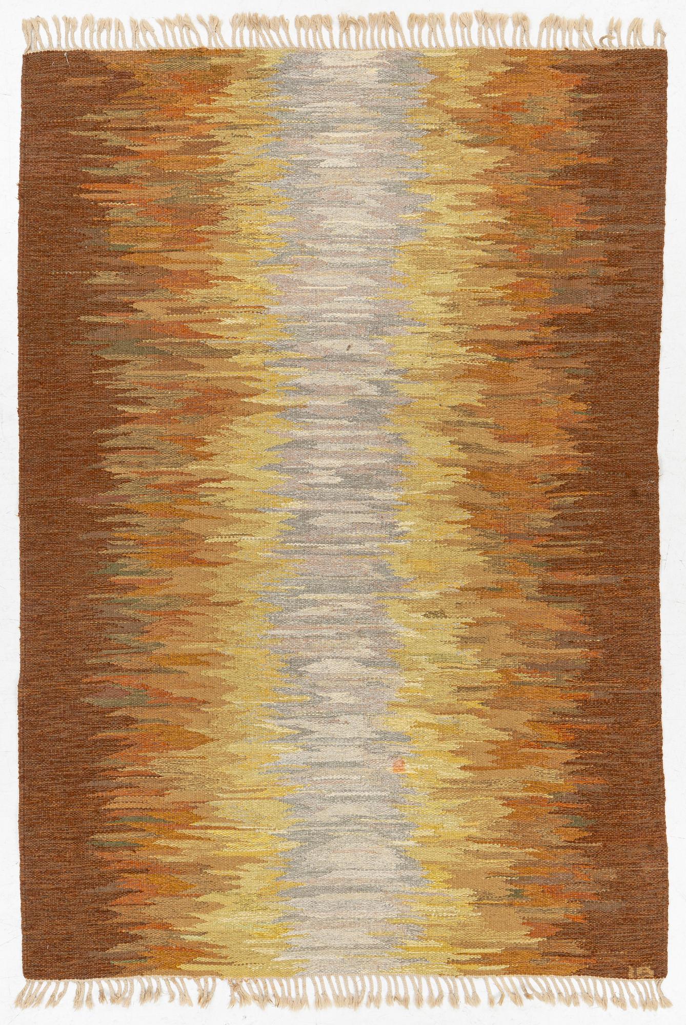Matta, rölakan, signerad IB, 235x167 cm. 1900-tal.