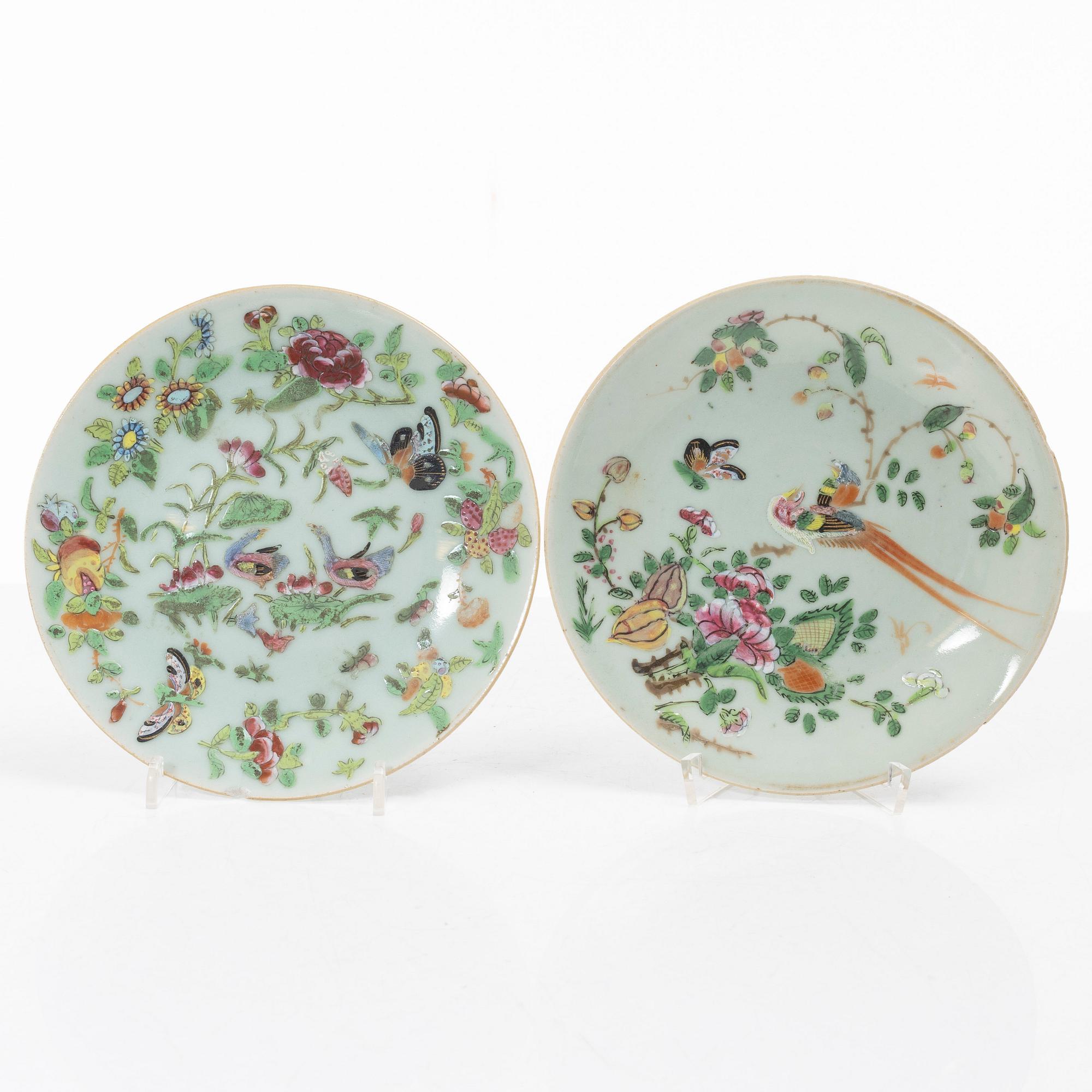 A set of 25 Canton famille rose dishes, 19th century.