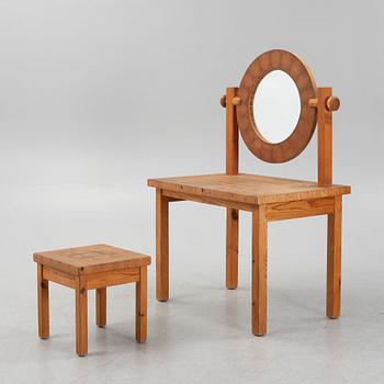 A dressing table with stool, 1970's.
