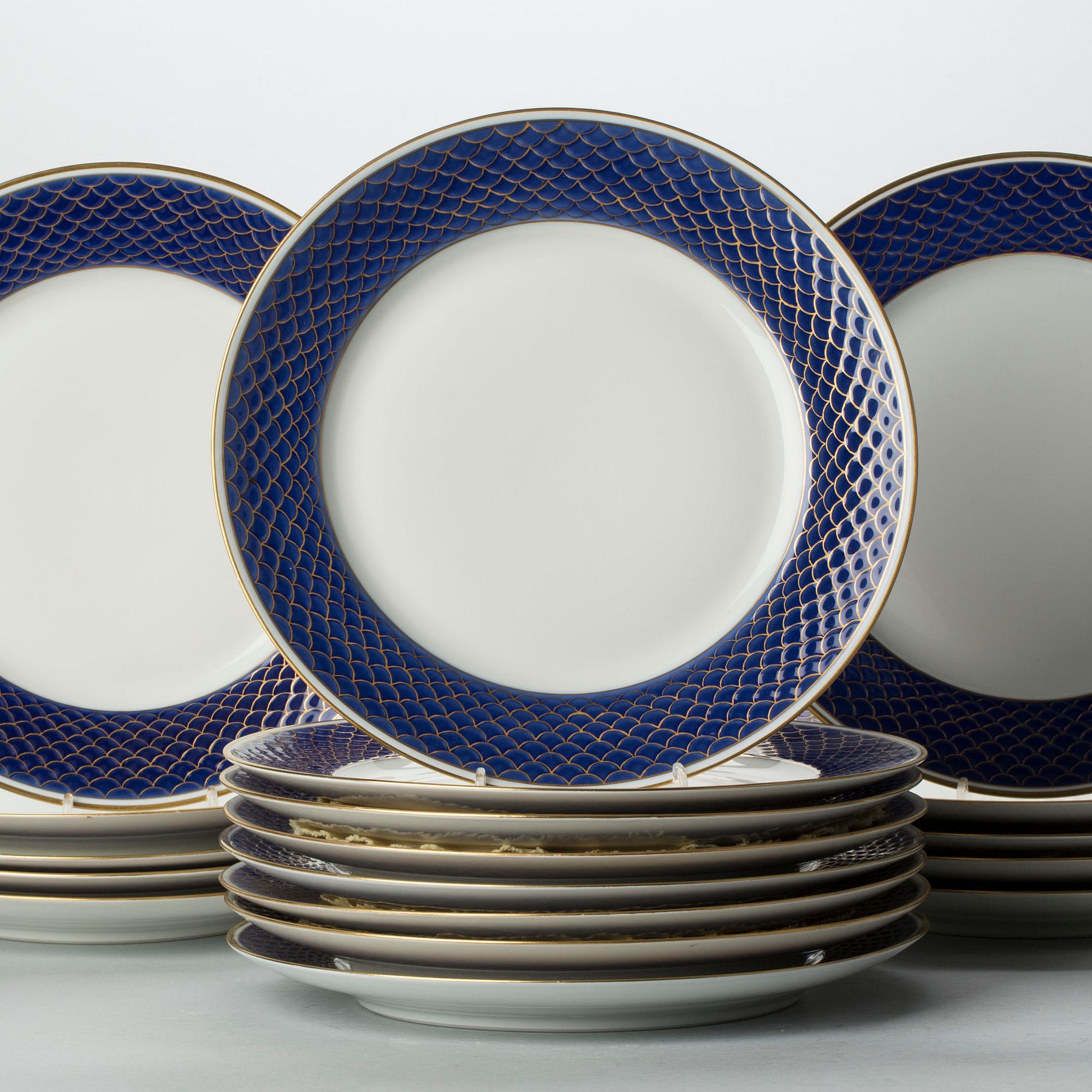 TALLRIKAR, 18 stycken, Bing & Gröndahl, Köpenhamn, 1900-talets andra hälft.