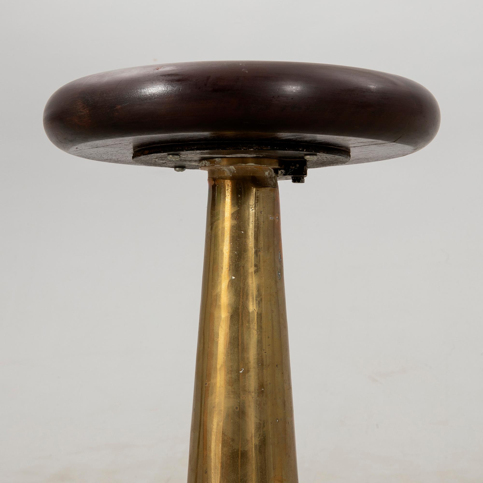 bar stools a pair for a boat first half of the 20th century.