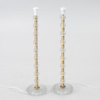A pair of mode 531 floor lamps, Nybro Armaturfabrik, Sweden, 1960's.