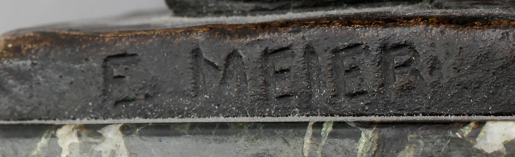 EMIL MEIER, troligen, skulptur, brons, sign i godset.