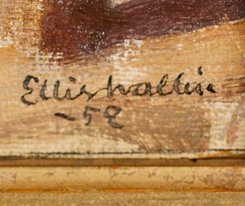 ELLIS WALLIN, olja på pannå, signerad och daterad -52.