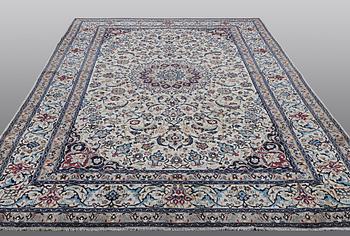 A carpet, Nain, so called 9 laa, part silk, ca 360 x 240 cm.
