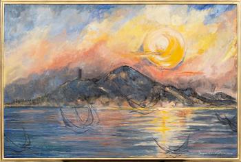 DAGMAR GLEMME, oil on canvas, signed.